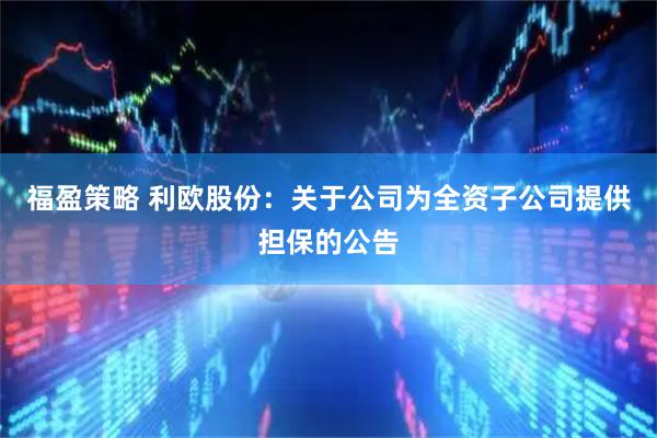 福盈策略 利欧股份：关于公司为全资子公司提供担保的公告